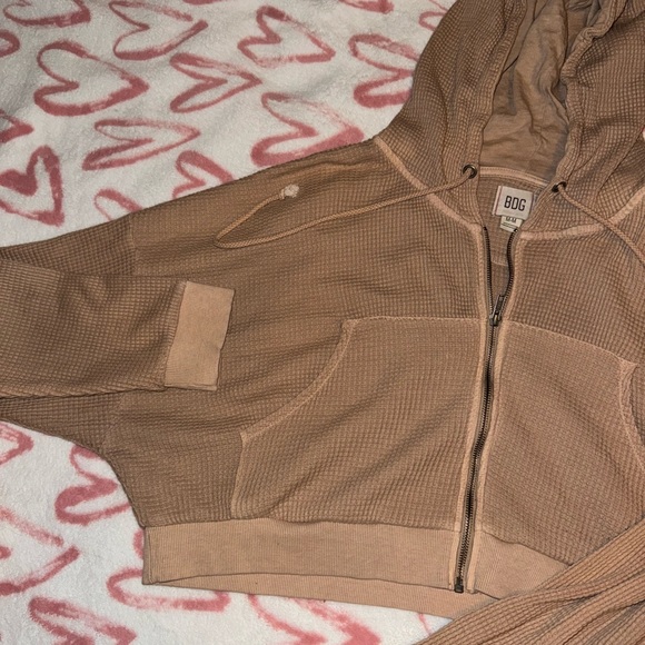 COPY - super cute urban outfitters waffle zip up hoodie! - Picture 2 of 5